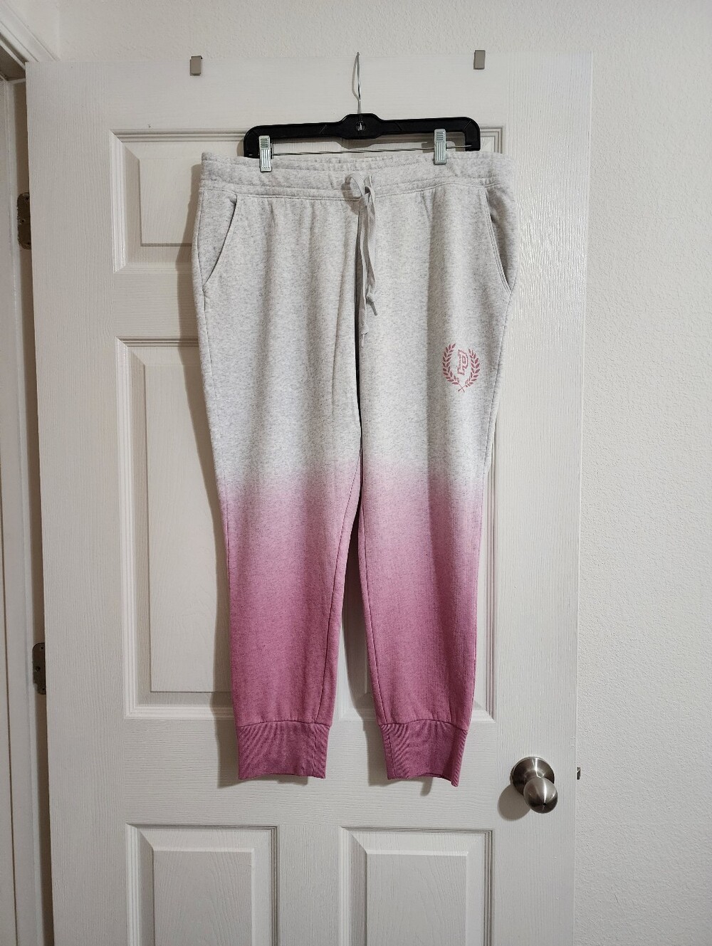 Womens Ombre Pink to Gray Jogger Sweatpants Size XL NWT!!!